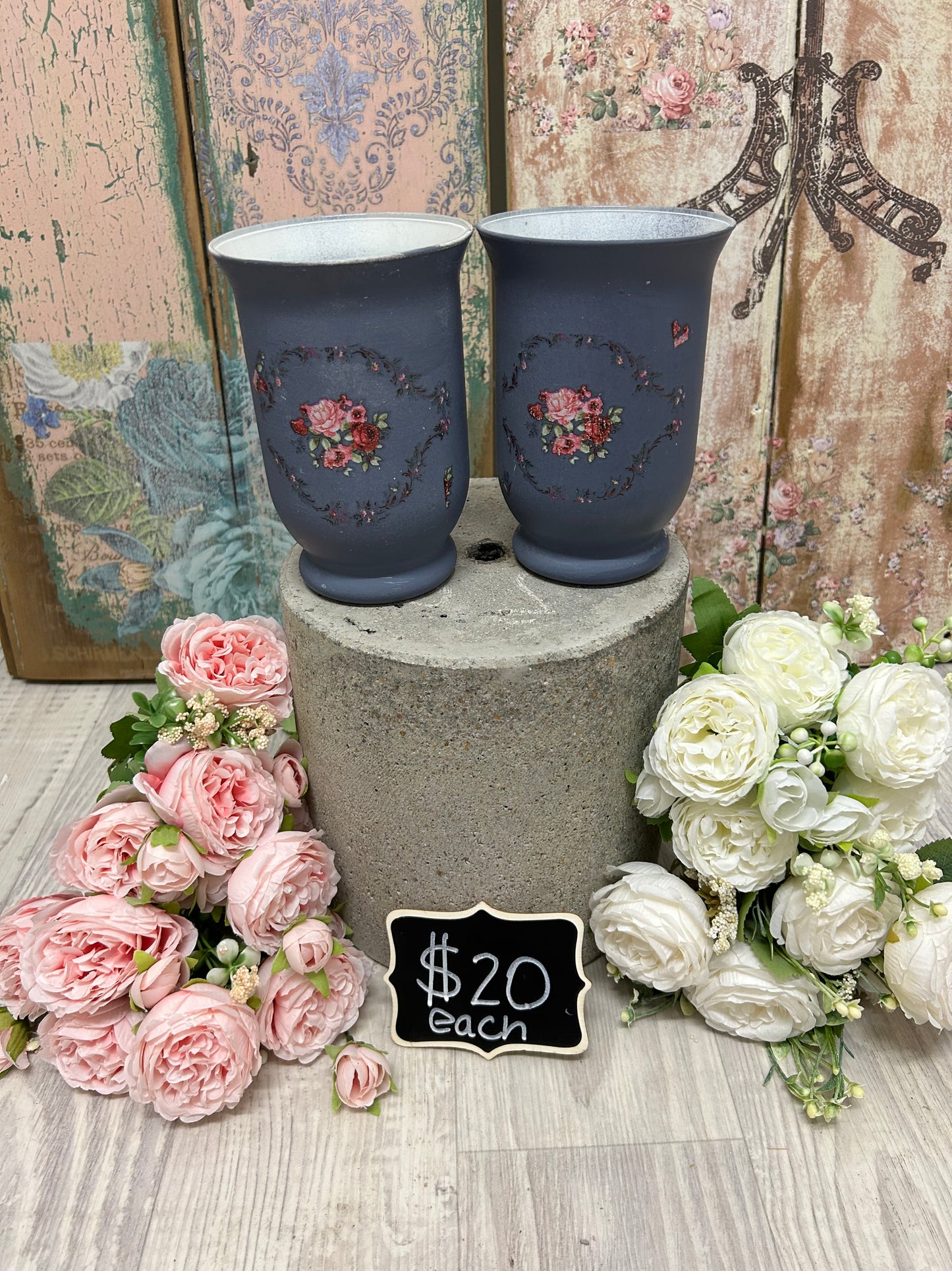 Hand Painted and Decorated Vases